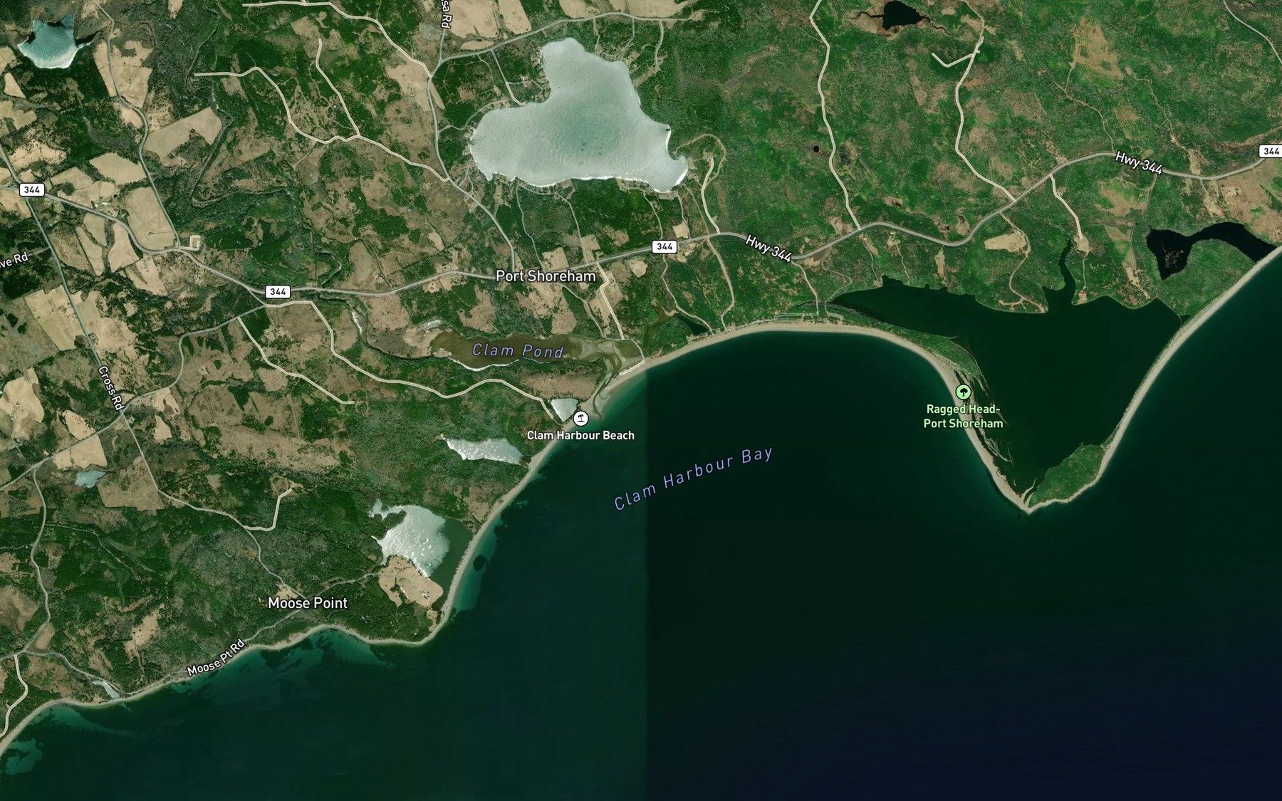 Satellite map of the Black Pond
