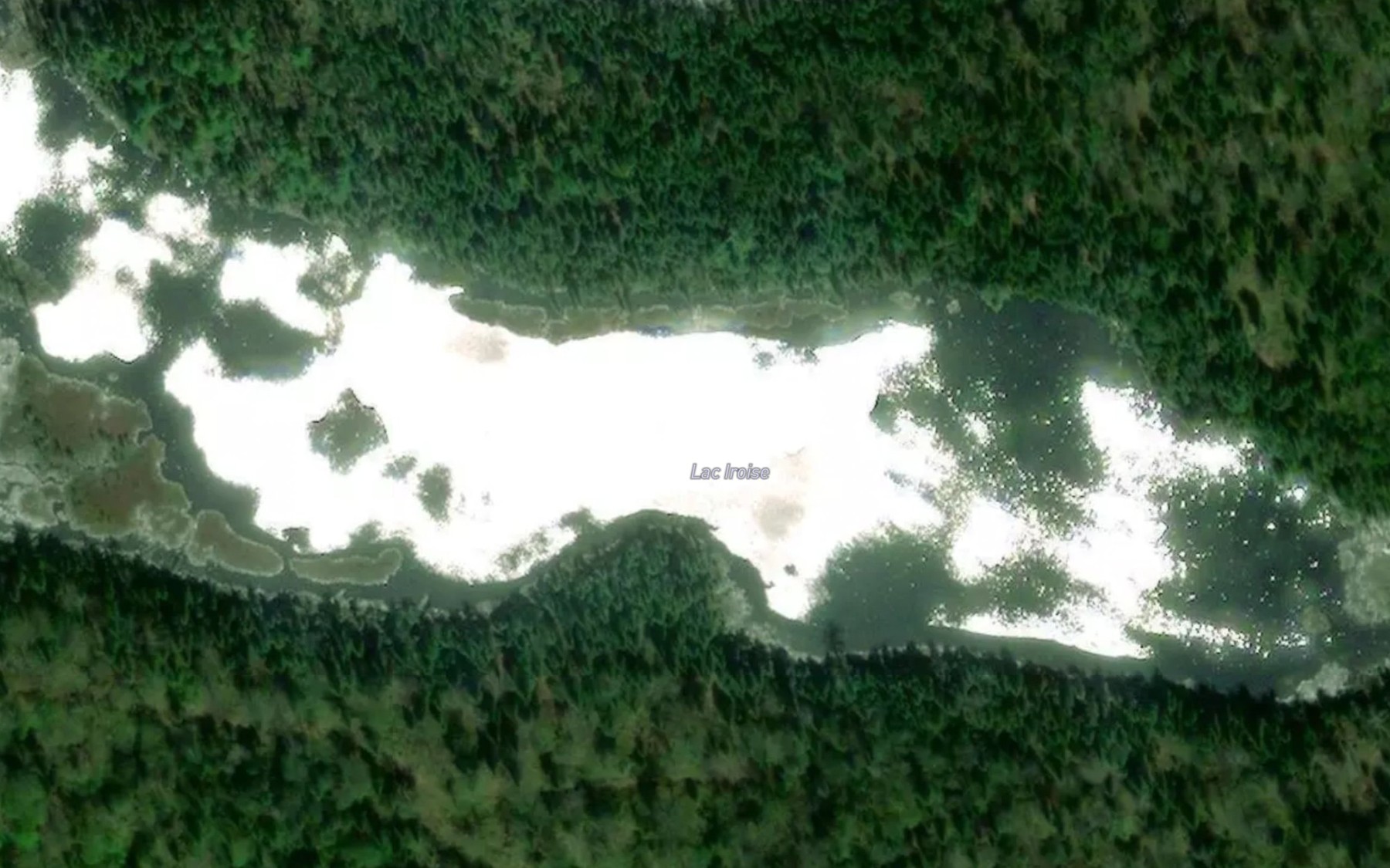 Satellite map of the Lac Iroise