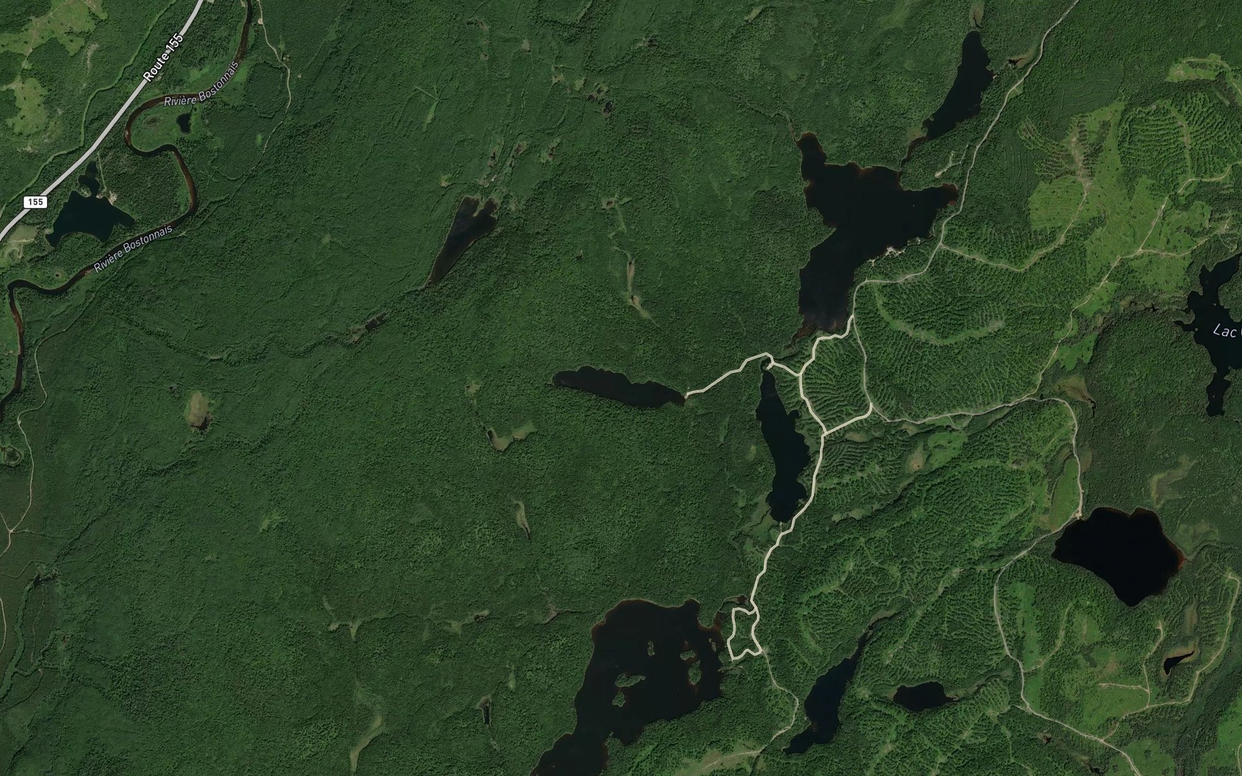 Satellite map of the Lac des Castors