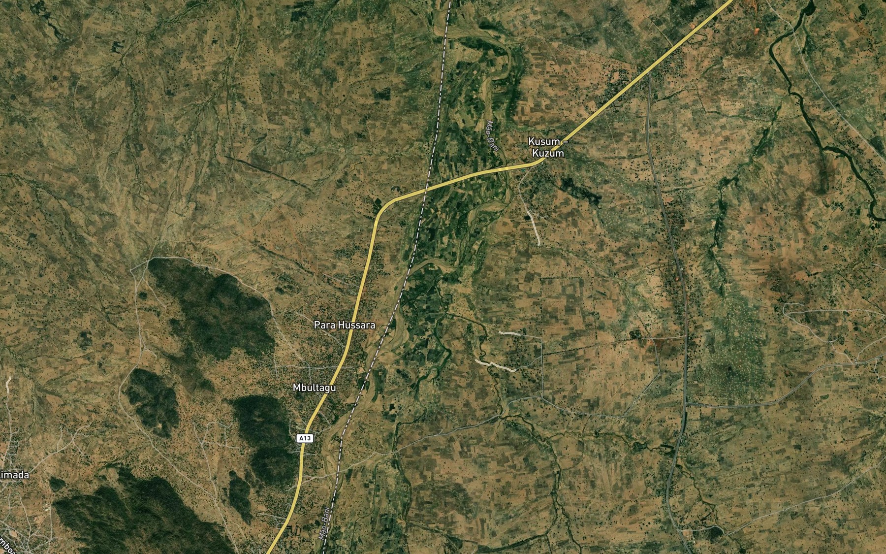 Satellite map of the Mayo Kwadasha