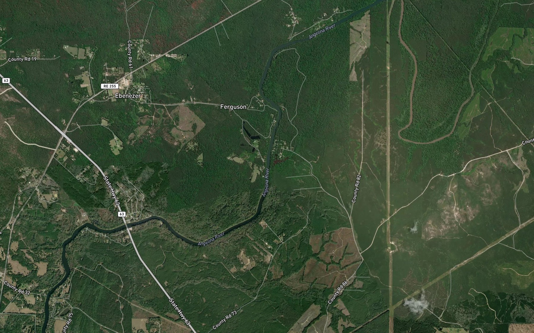Satellite map of the May Branch