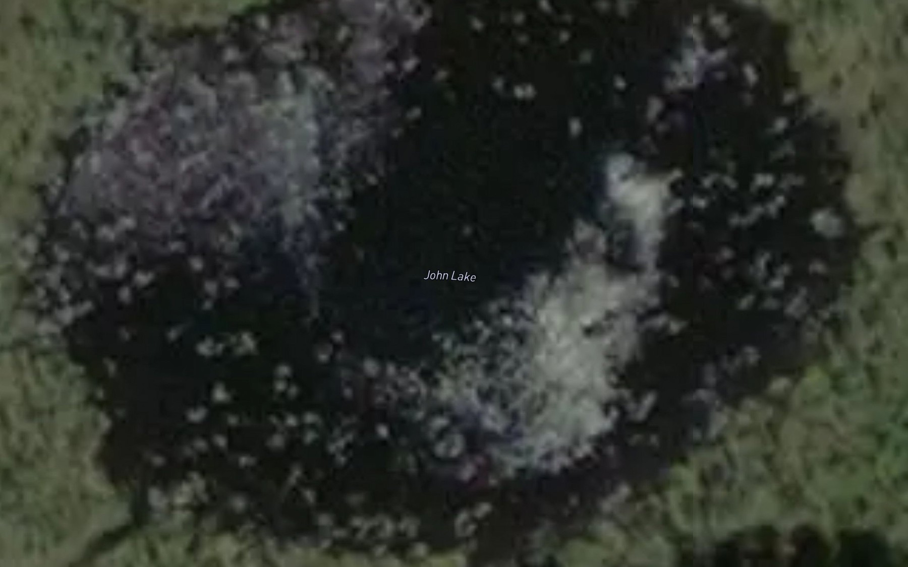 Satellite map of the John Lake