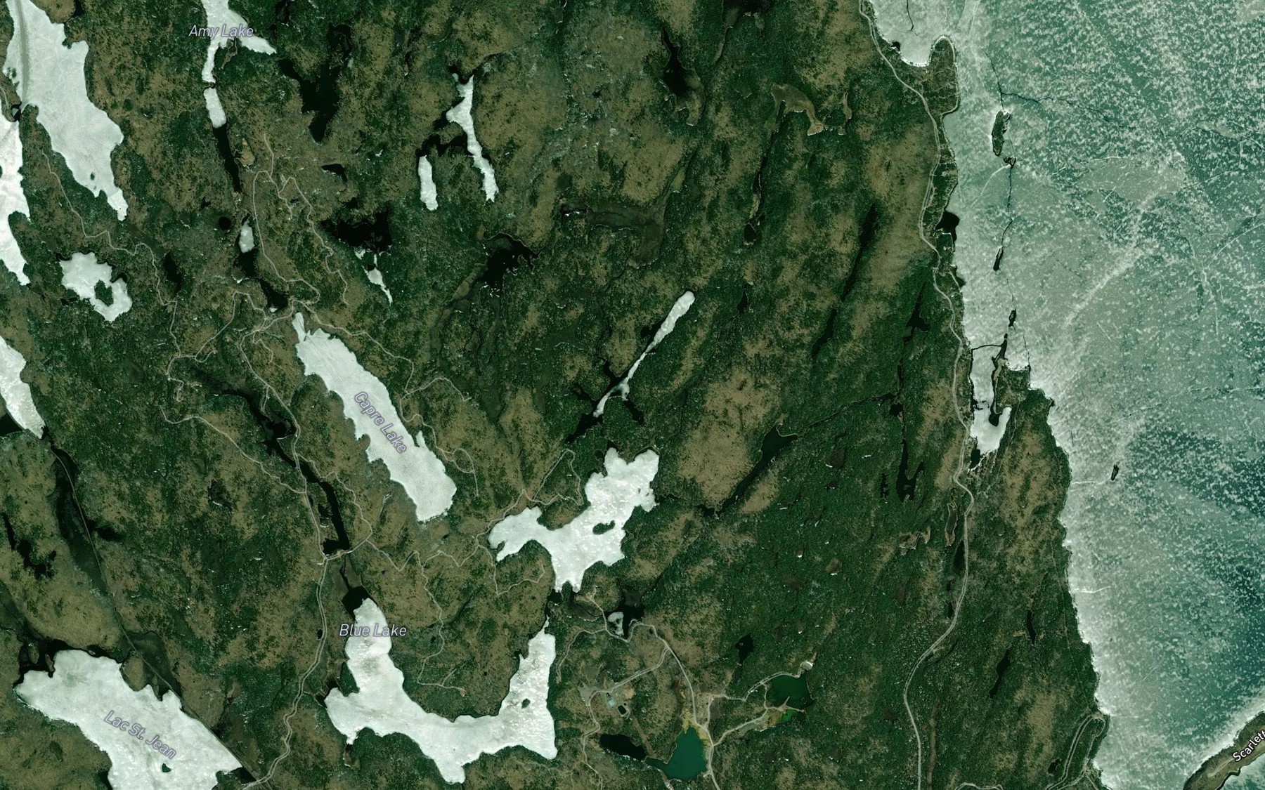 Satellite map of the Drill Lake