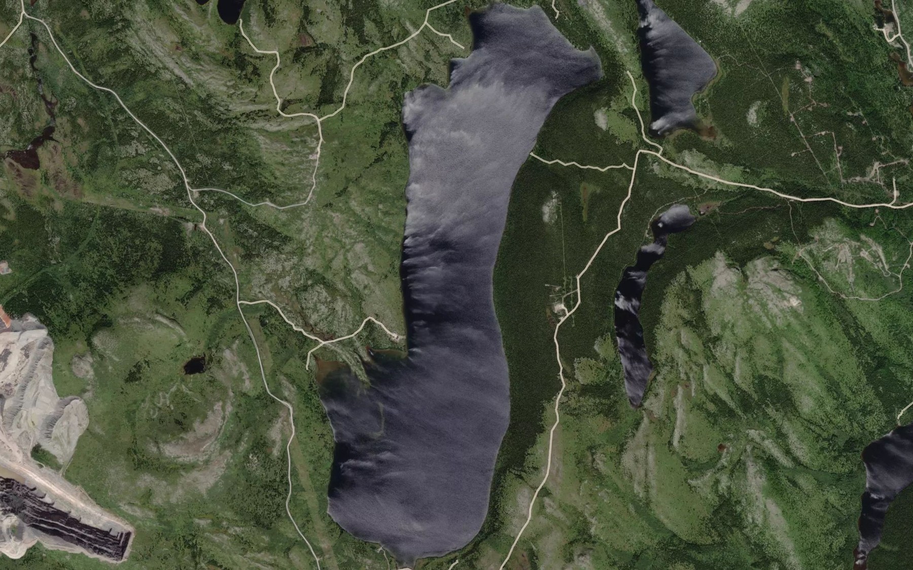 Satellite map of the Lac Moire