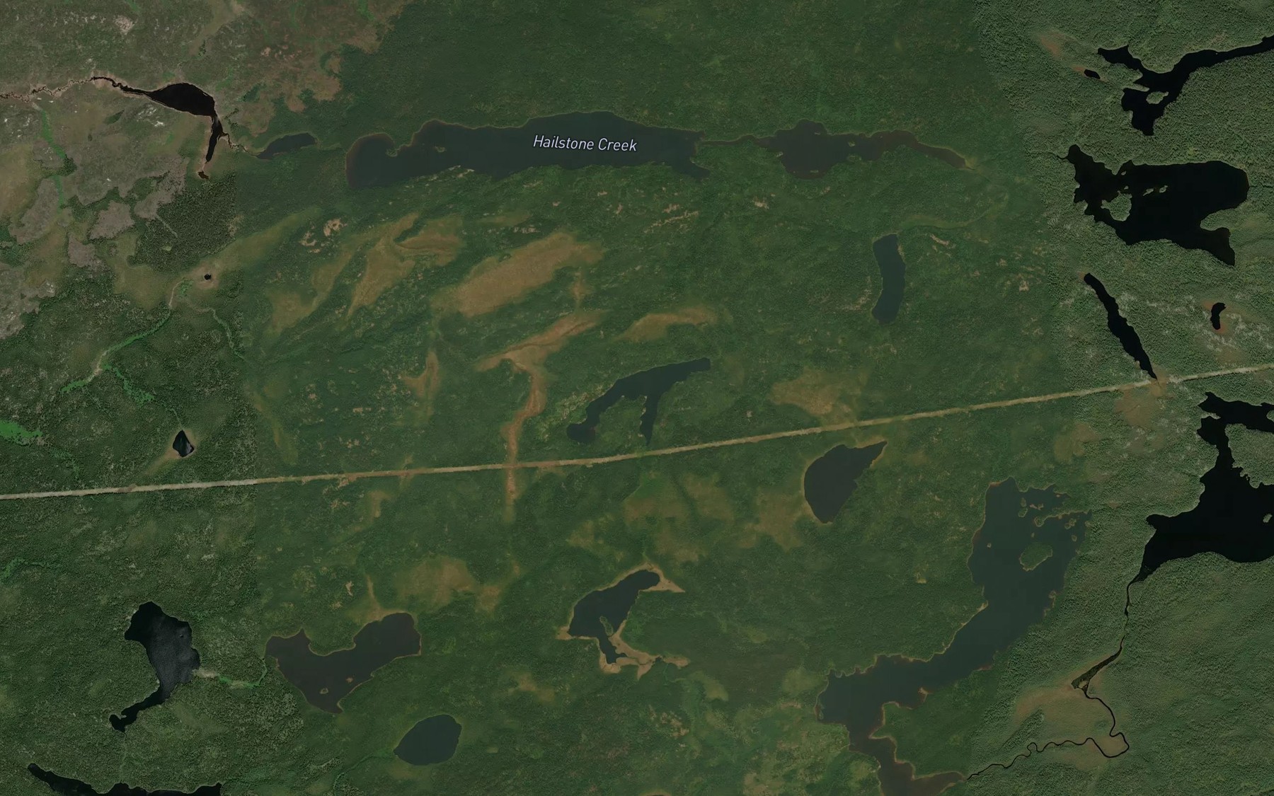 Satellite map of the Finger Lake