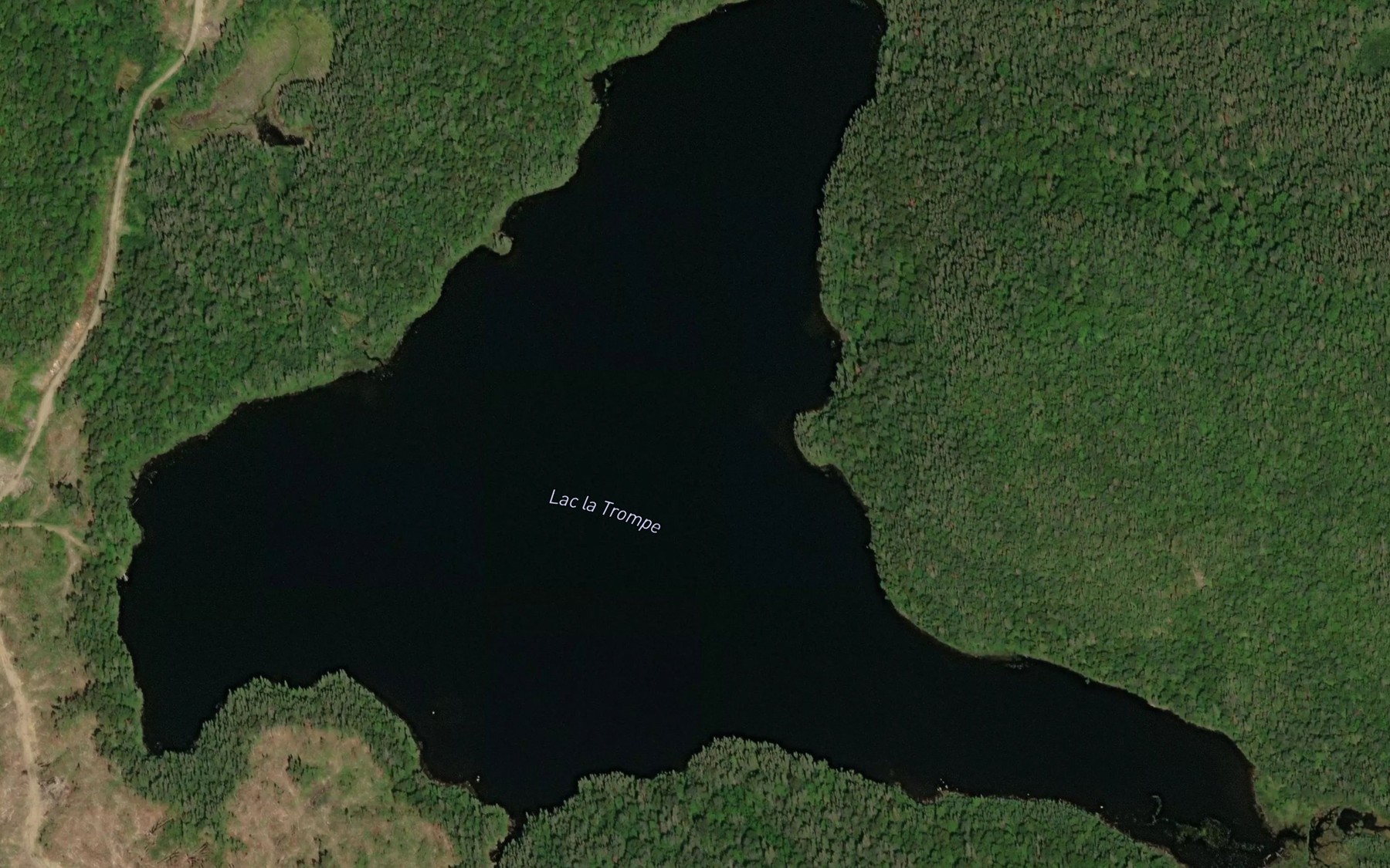 Satellite map of the Lac la Trompe