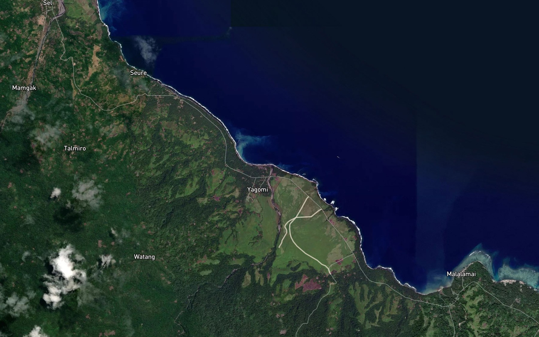Satellite map of the Yaut River