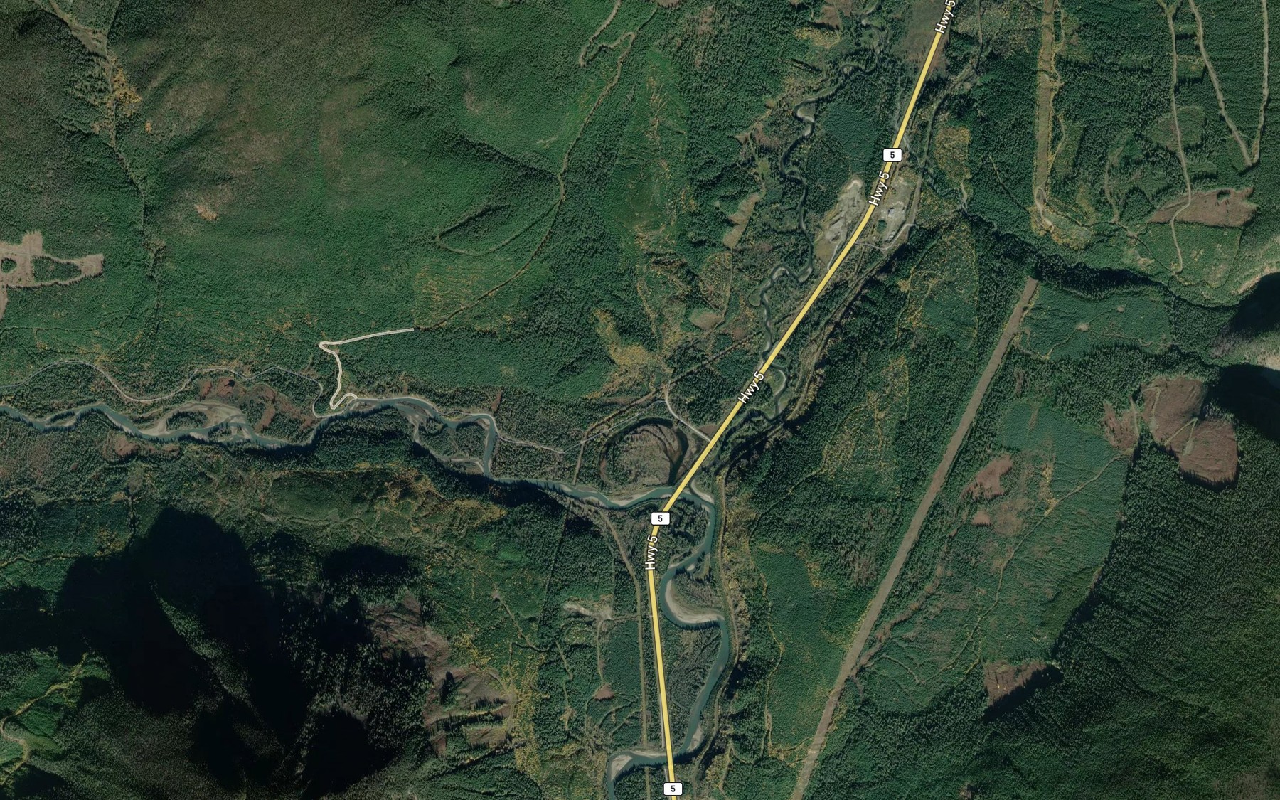 Satellite map of the Albreda River