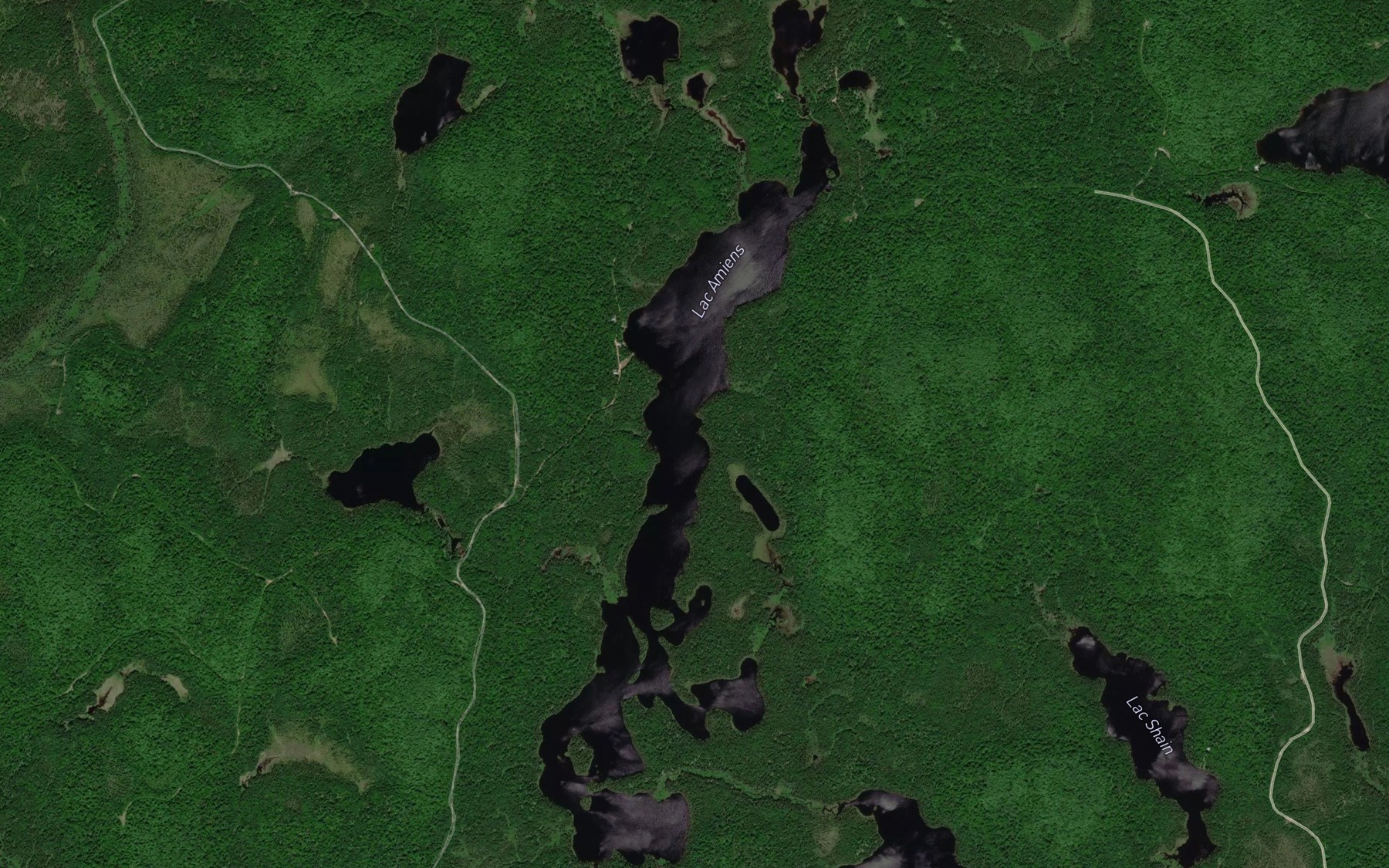 Satellite map of the Lac Amiens