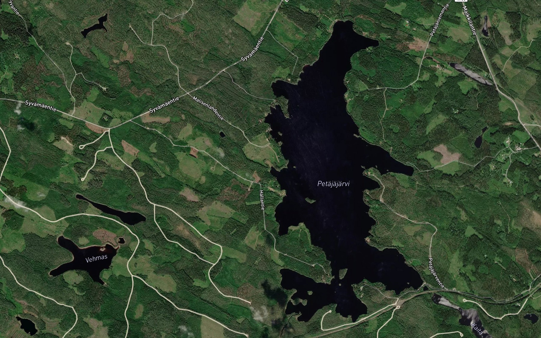 Satellite map of the Rajajoki