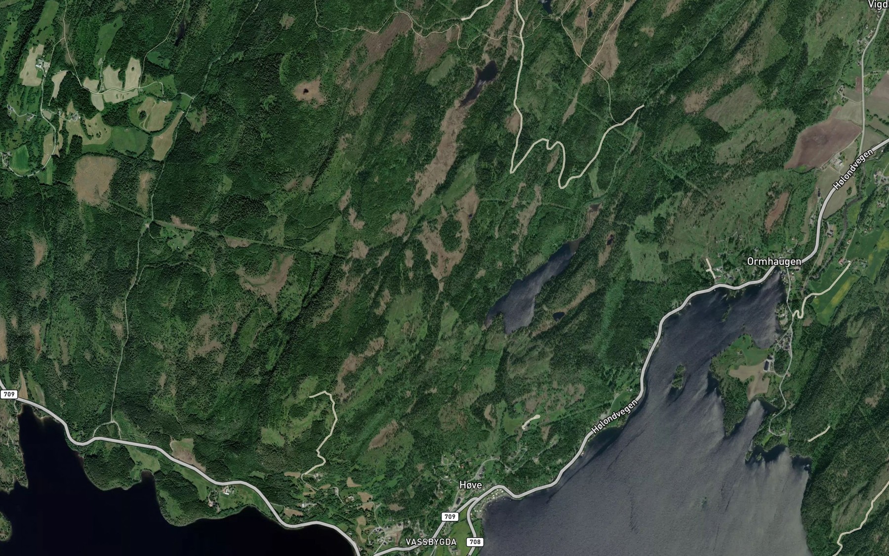 Satellite map of the Okstjorna