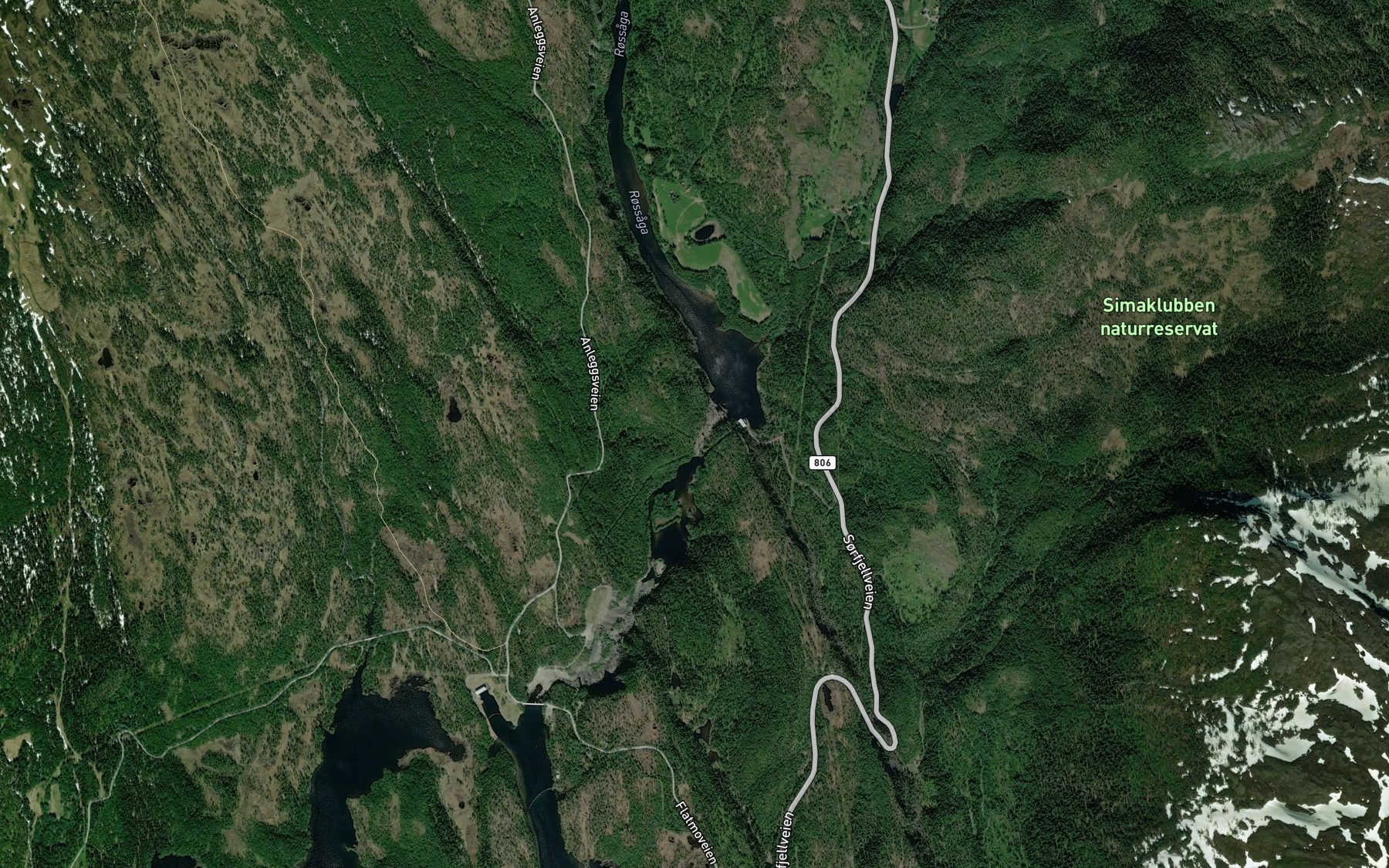 Satellite map of the Stabbforsen
