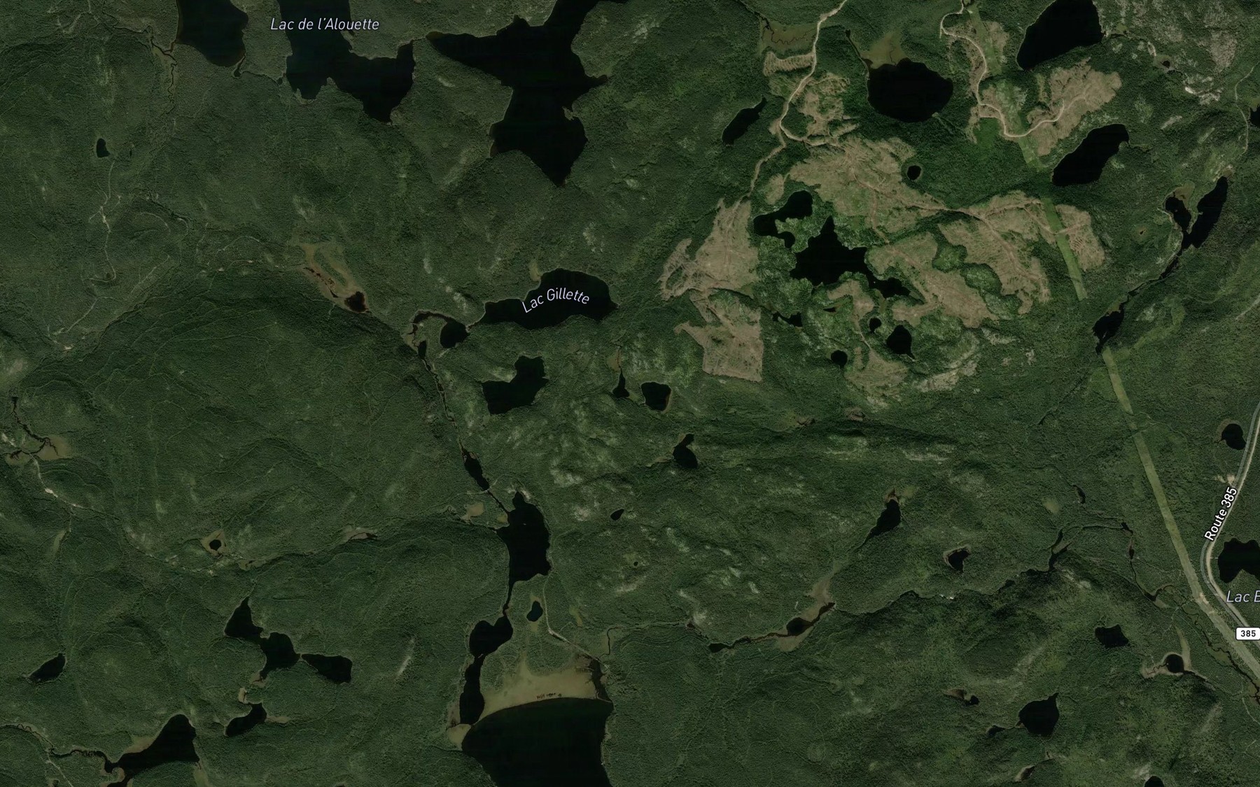 Satellite map of the Lac Poulbot