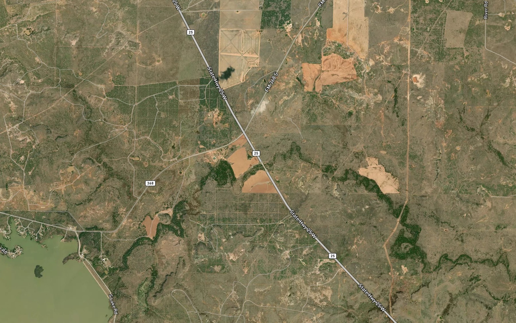 Satellite map of the Continental Oil Company Reservoir