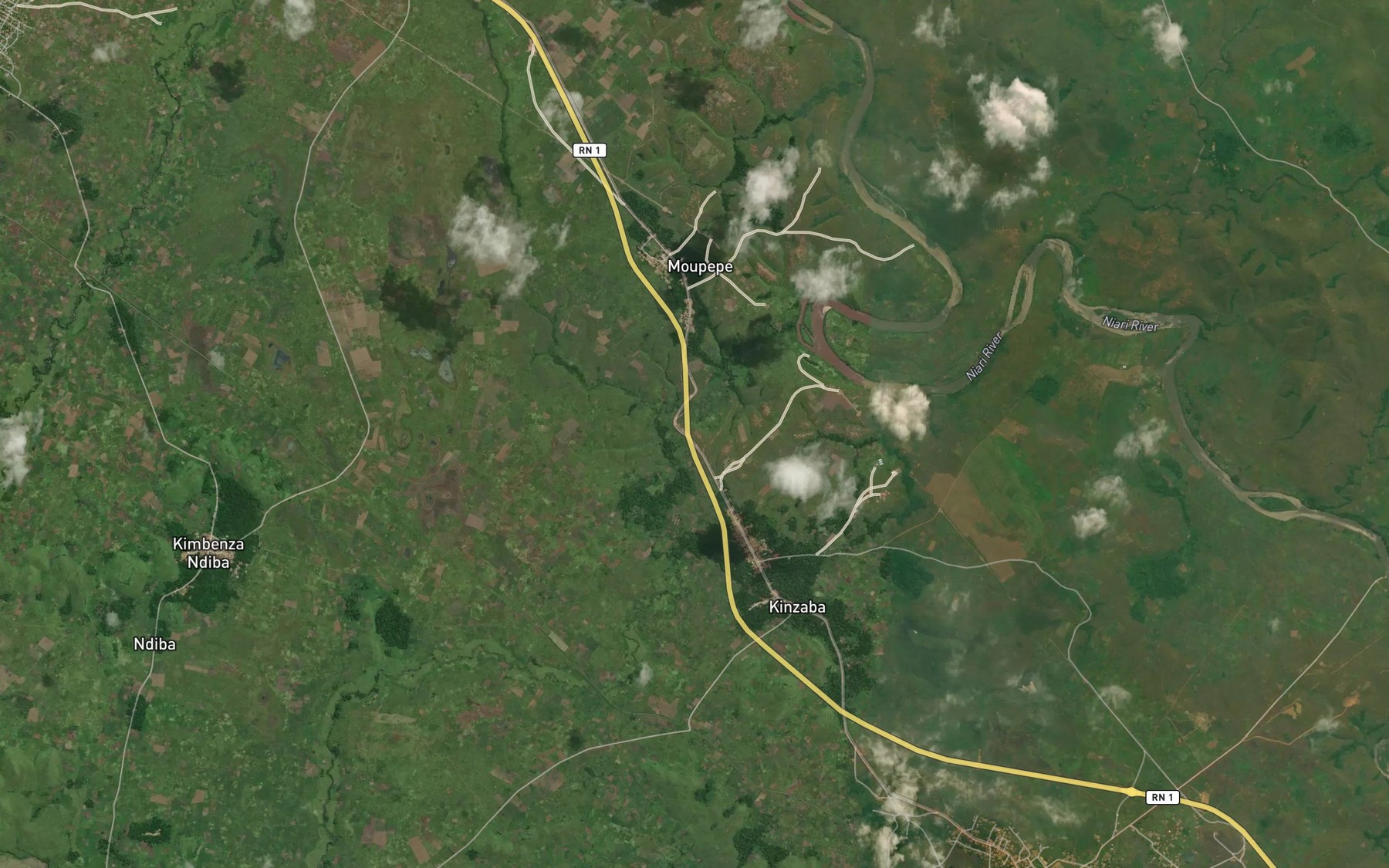Satellite map of the Louanga