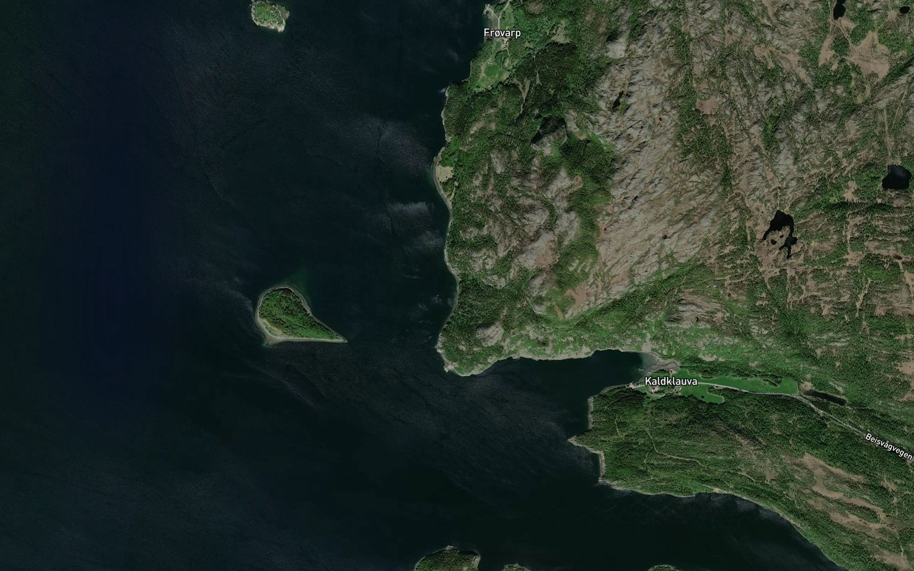 Satellite map of the Levervikan