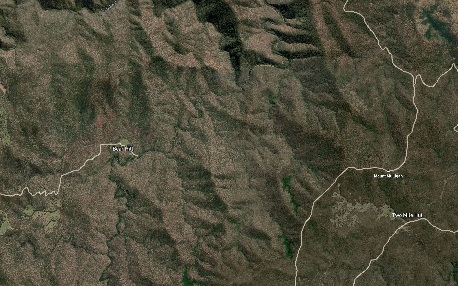 Satellite map of the Nowlands Creek