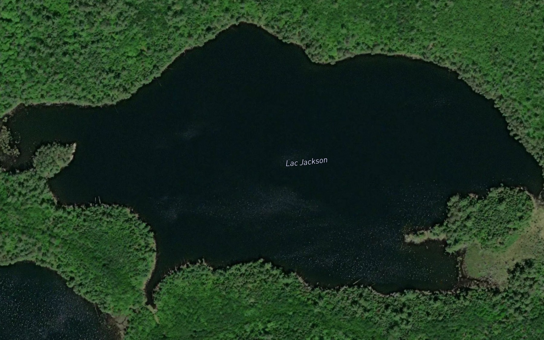 Satellite map of the Lac Jackson