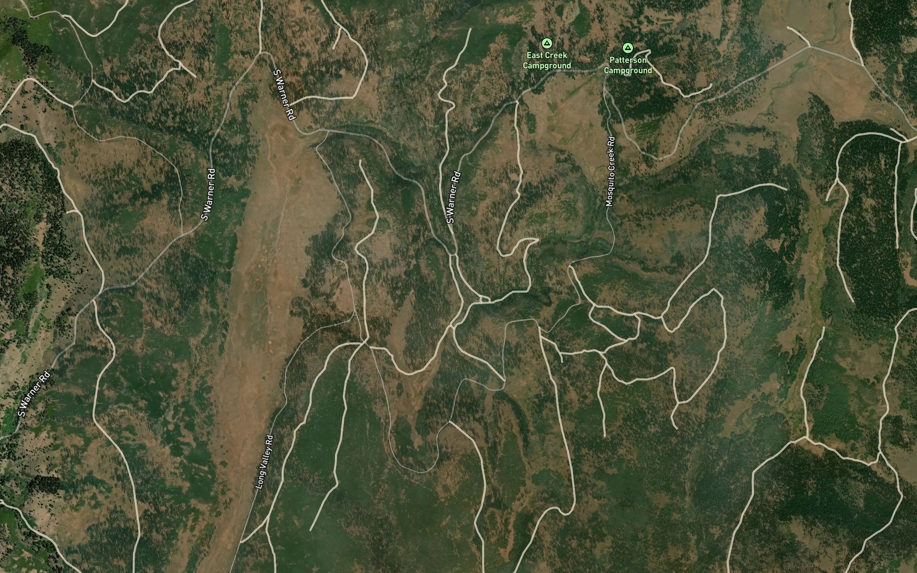 Satellite map of the Mosquito Creek