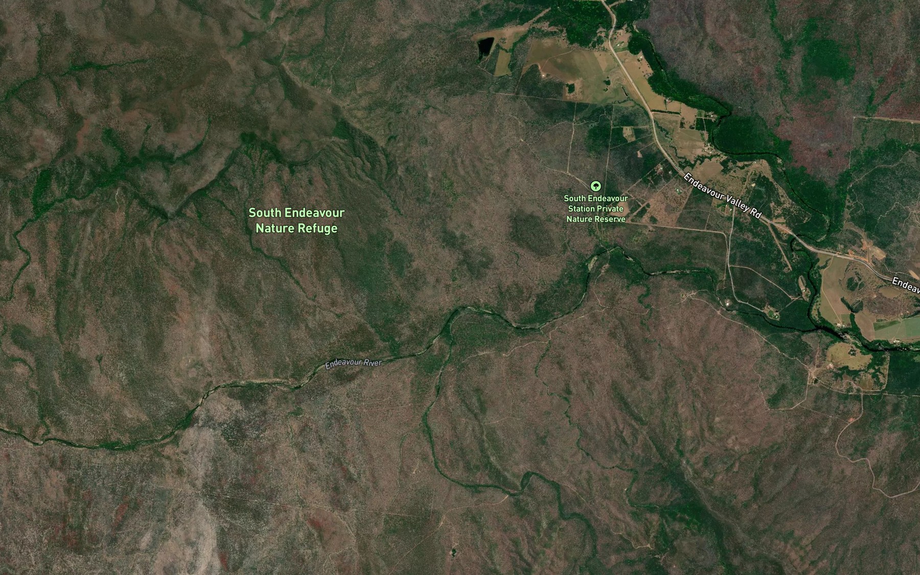Satellite map of the Nineteen Mile Creek