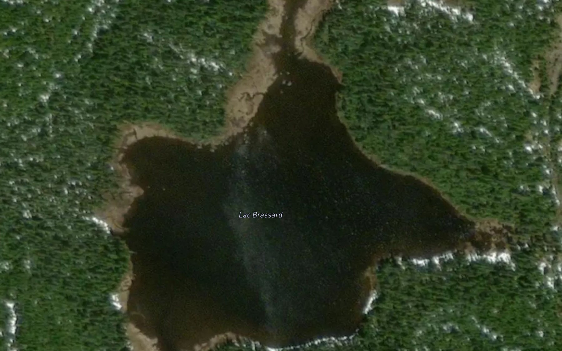 Satellite map of the Lac Brassard