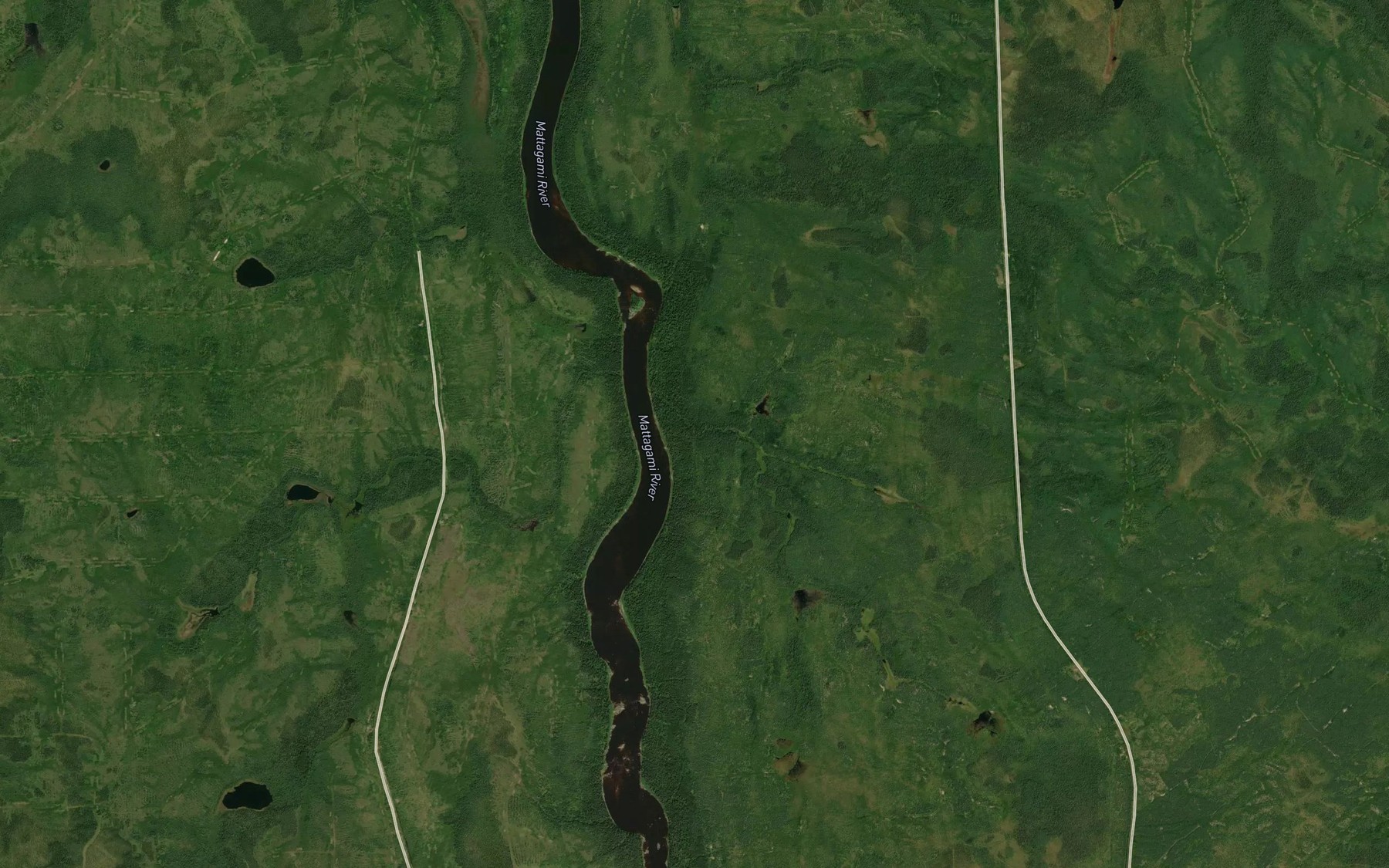 Satellite map of the Katikumabi Rapids