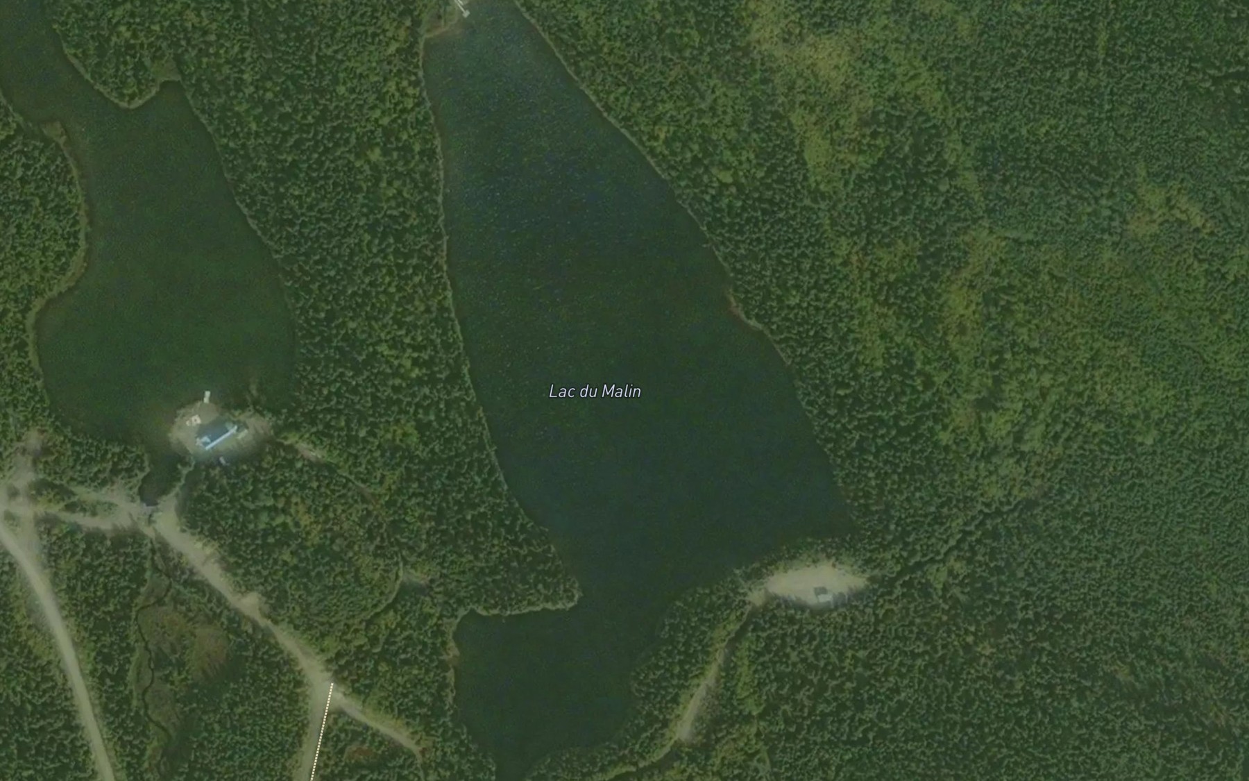 Satellite map of the Lac du Malin
