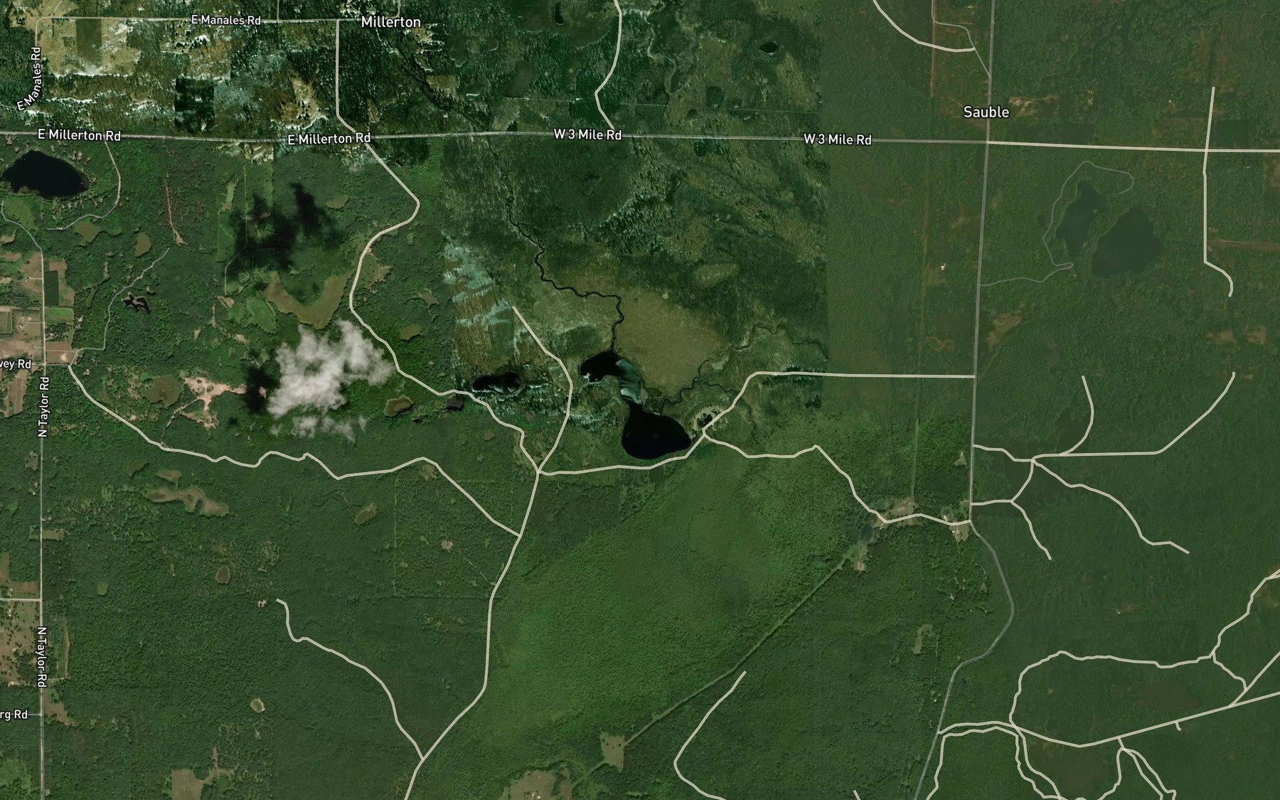 Satellite map of the Twin Lakes Creek