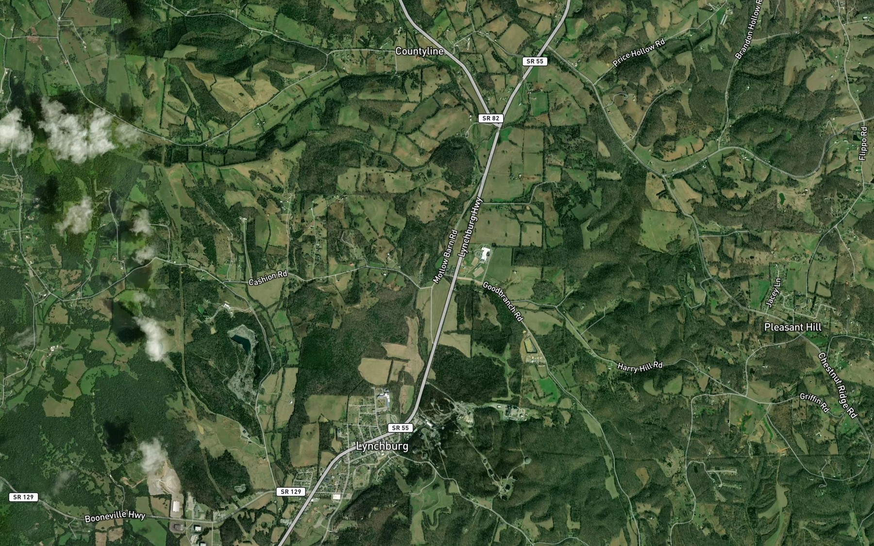 Satellite map of the Good Branch