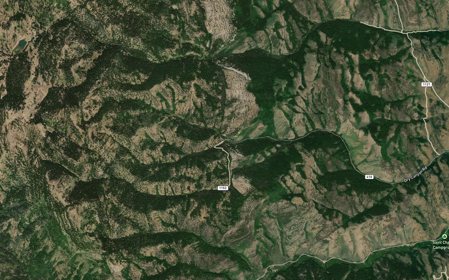 Satellite map of the Water Fork