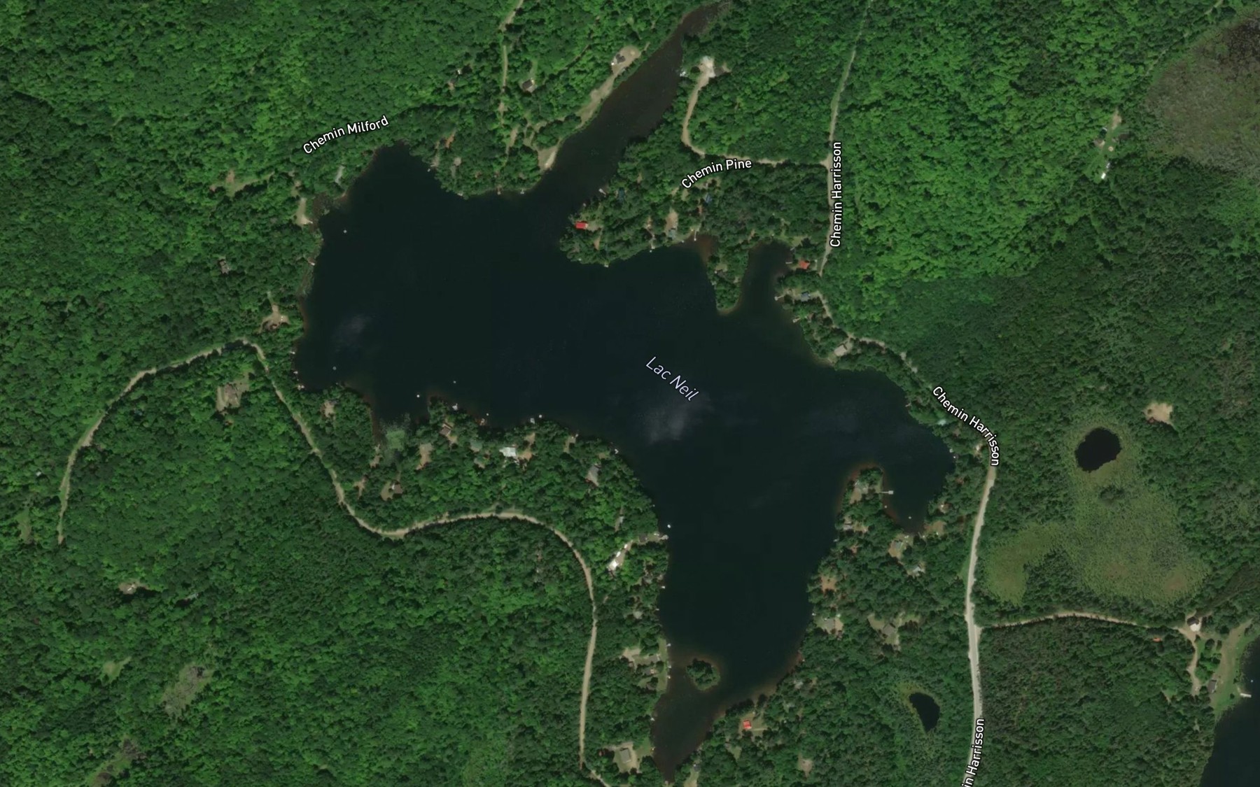 Satellite map of the Lac Neil
