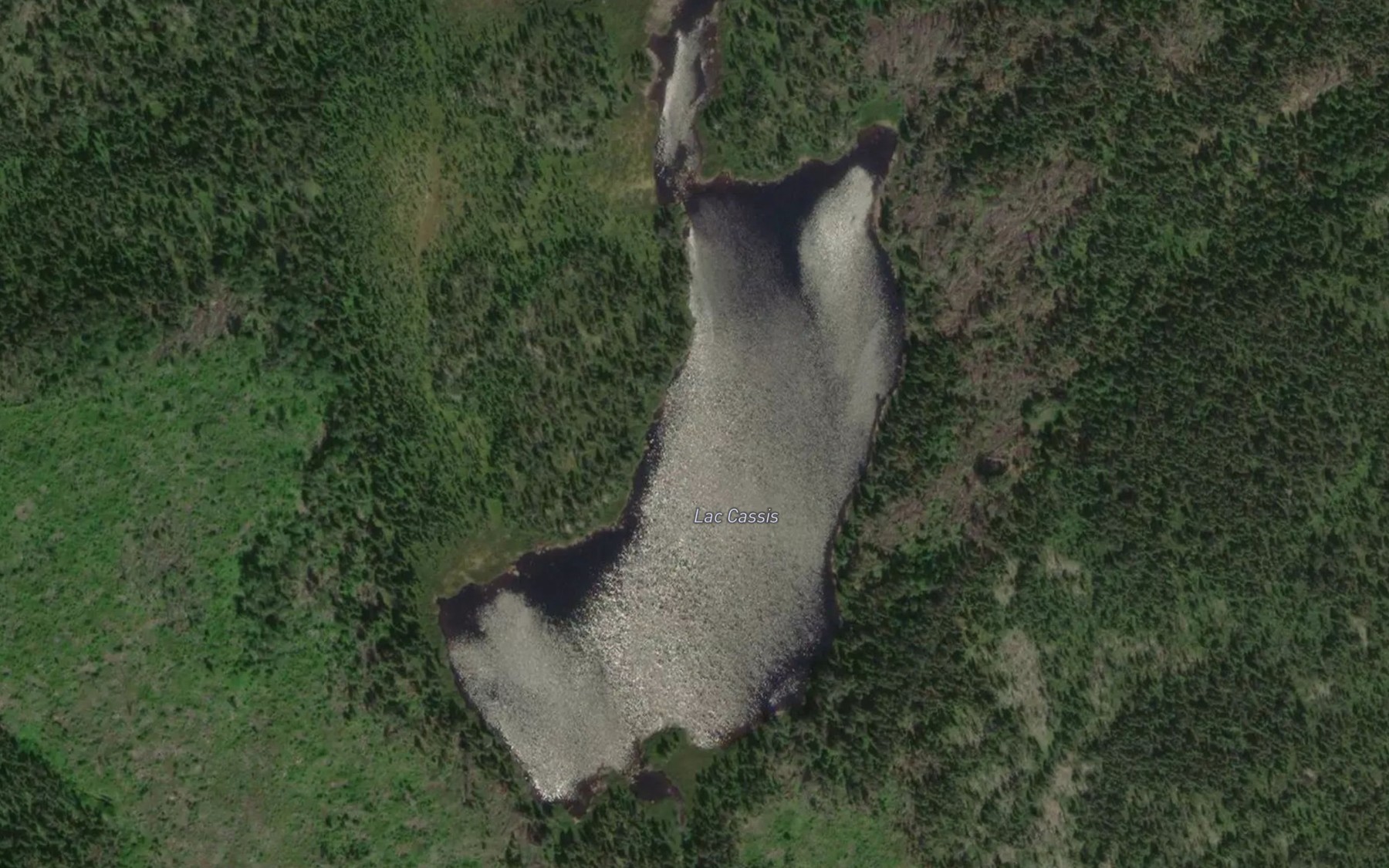 Satellite map of the Lac Cassis