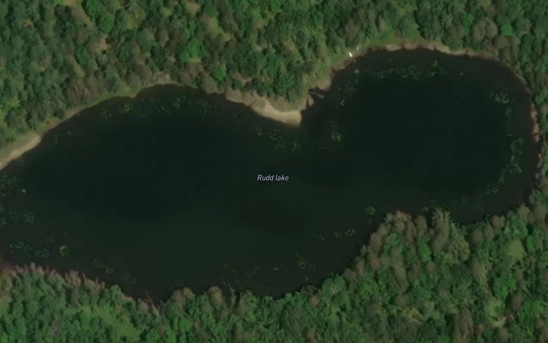 Satellite map of the Rudd Lake