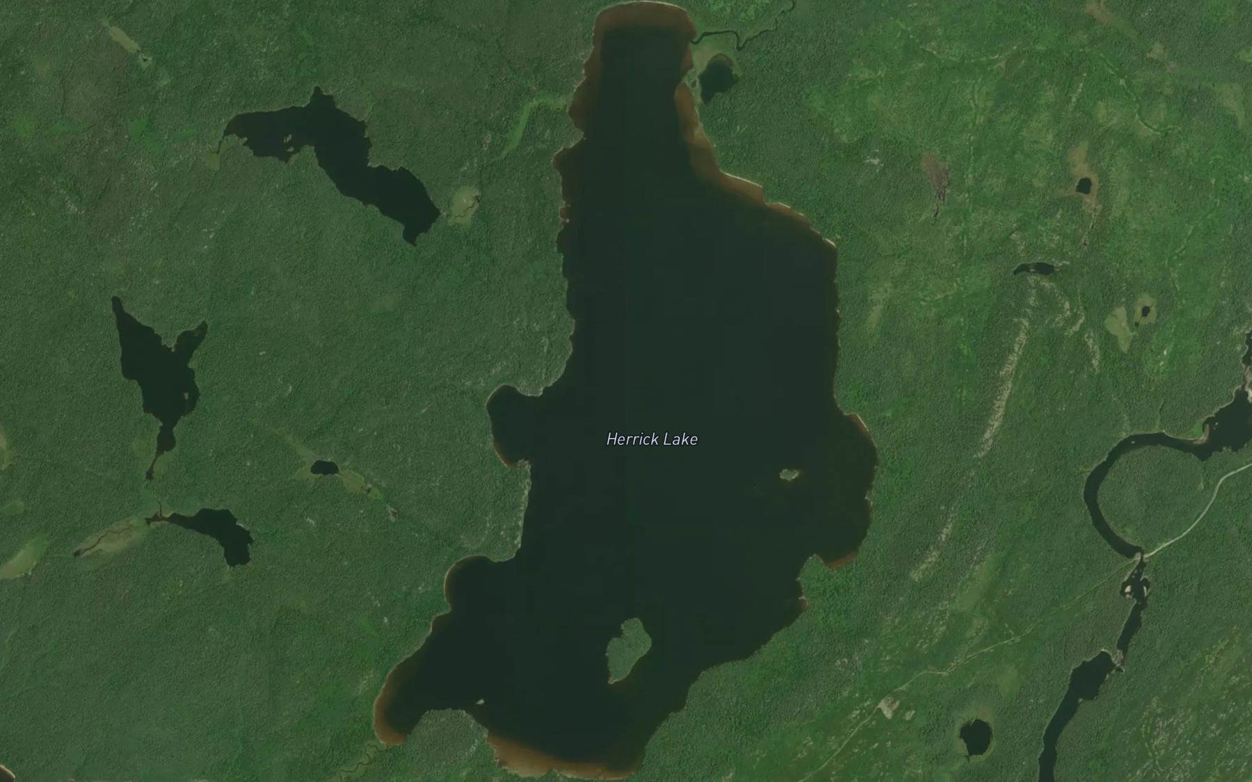 Satellite map of the Herrick Lake