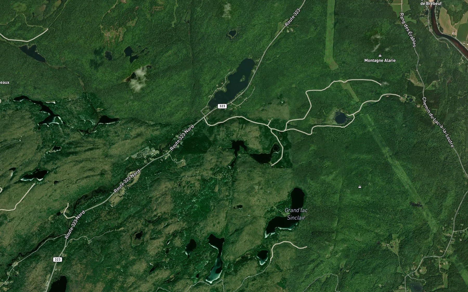 Satellite map of the Lac Aubin