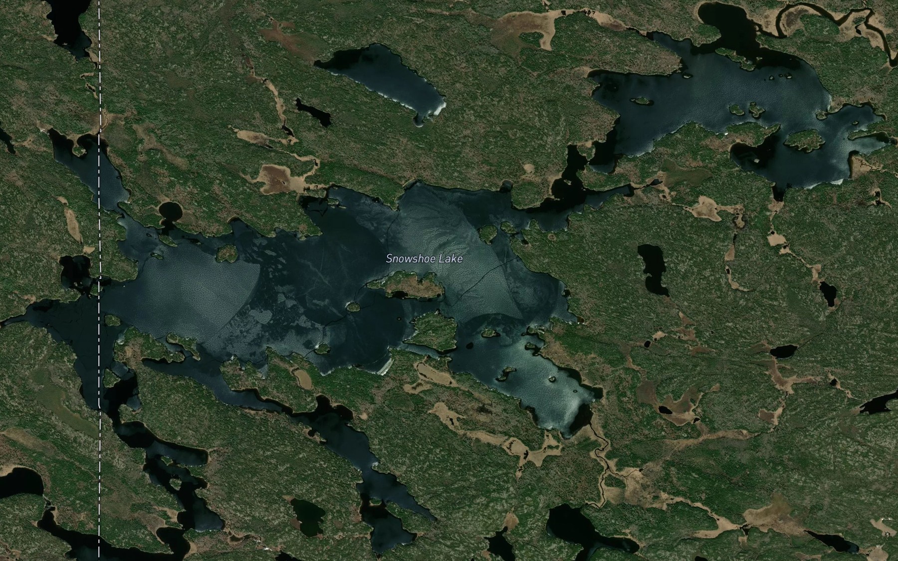 Satellite map of the Snowshoe Lake