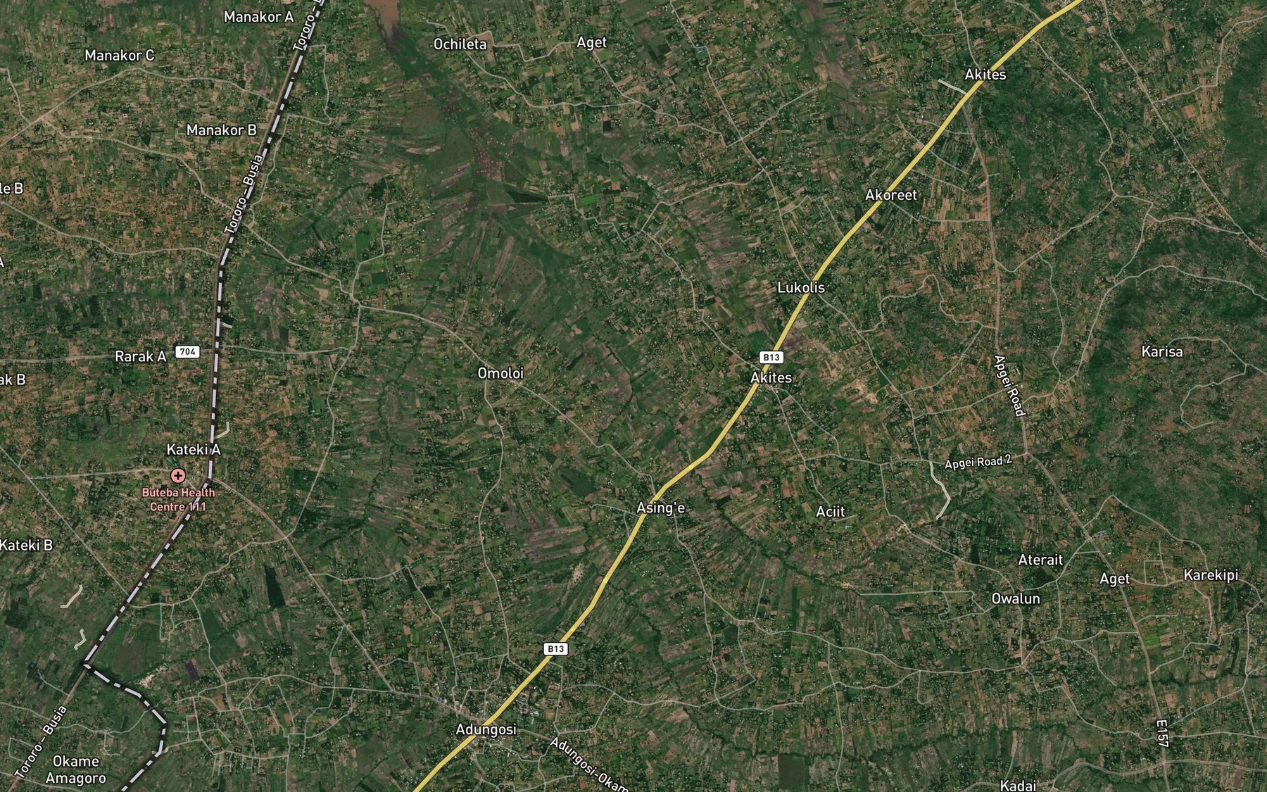 Satellite map of the Chakole