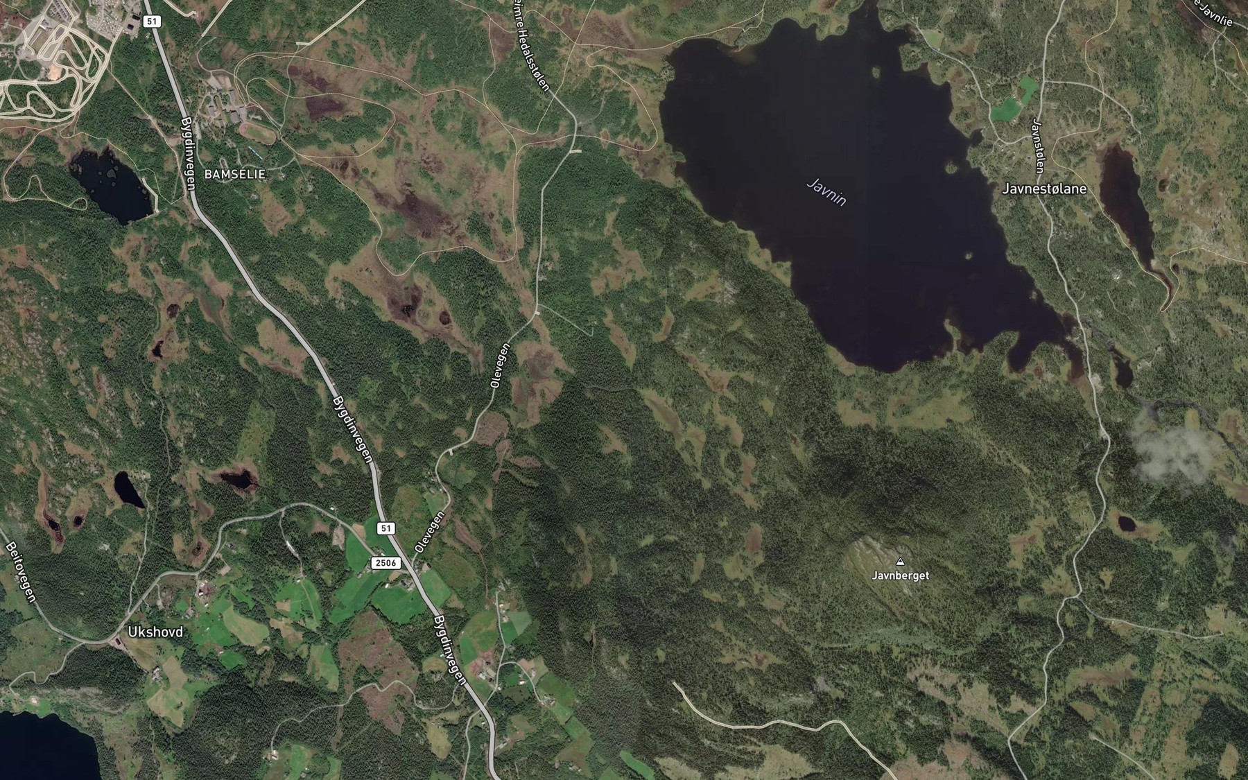 Satellite map of the Skutebekken