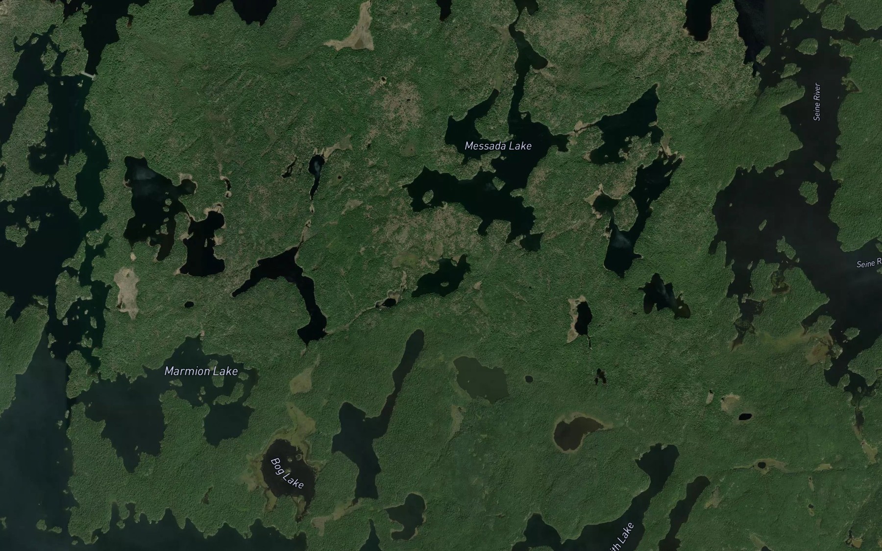 Satellite map of the Double Track Lake