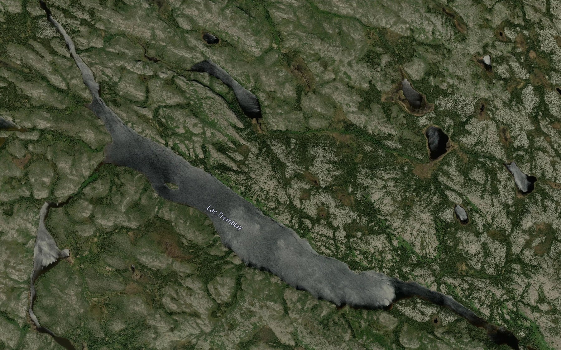 Satellite map of the Lac Tremblay