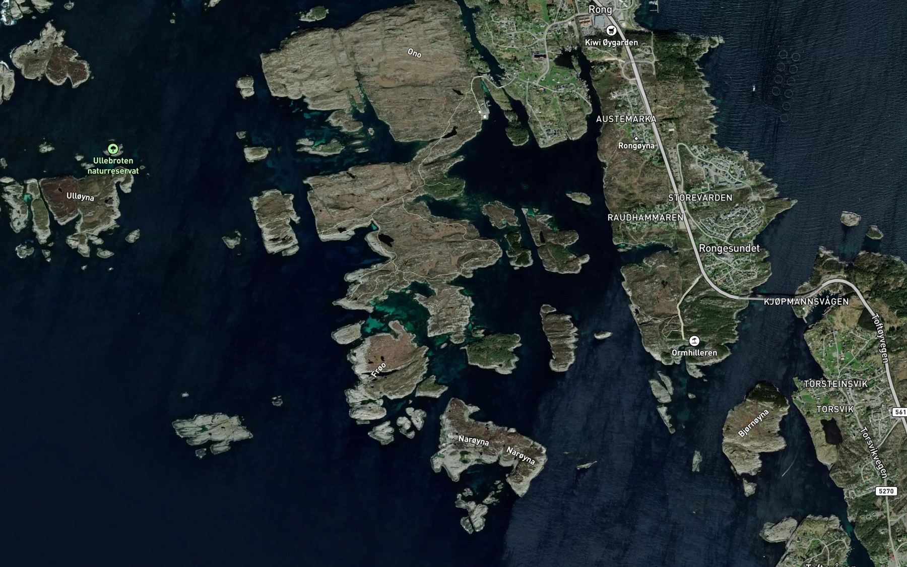 Satellite map of the Stigen