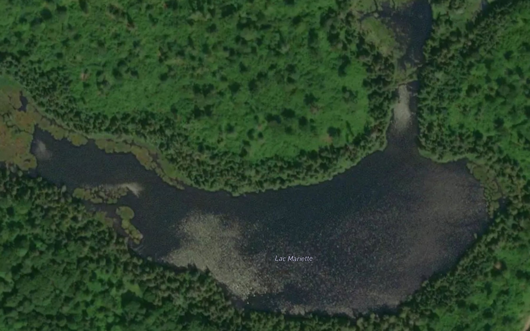 Satellite map of the Lac Mariette
