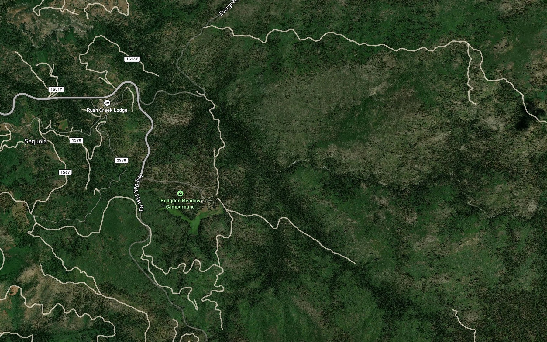 Satellite map of the North Crane Creek