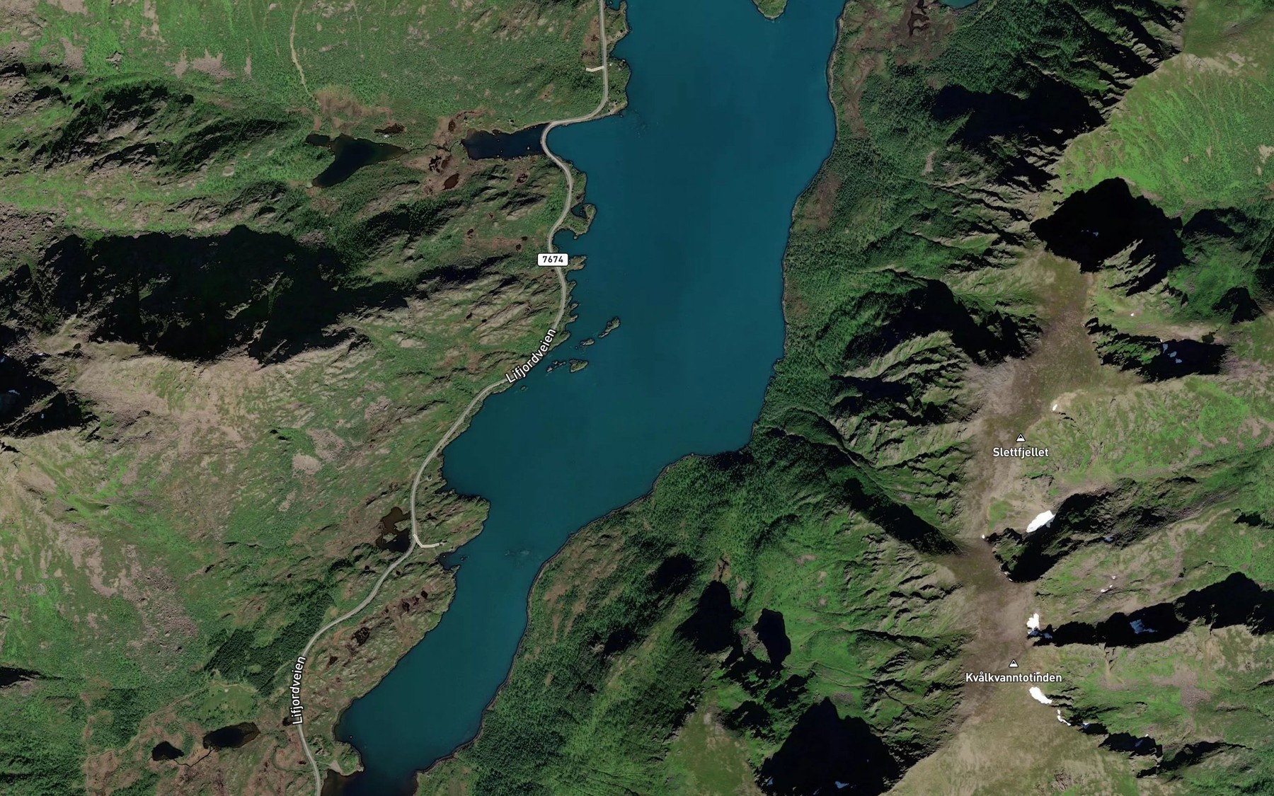 Satellite map of the Lifjorden