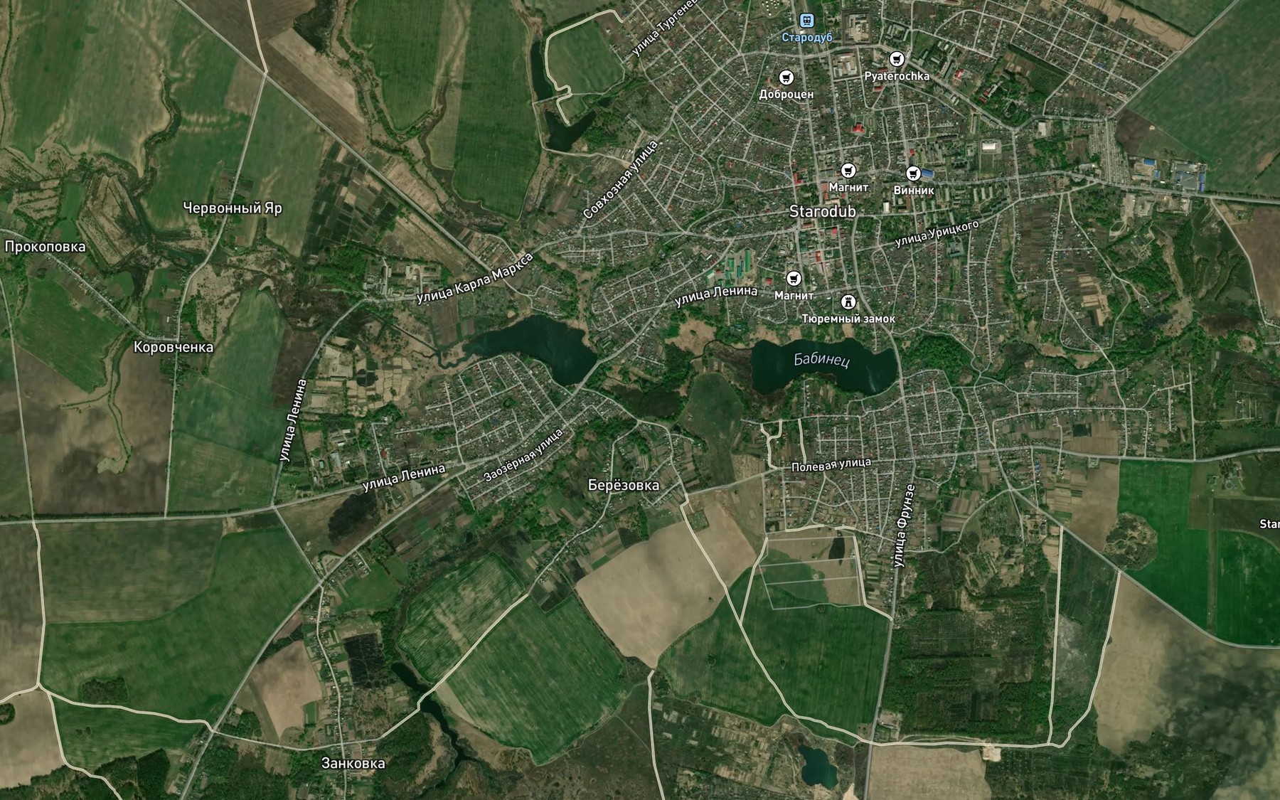Satellite map of the Berezovka