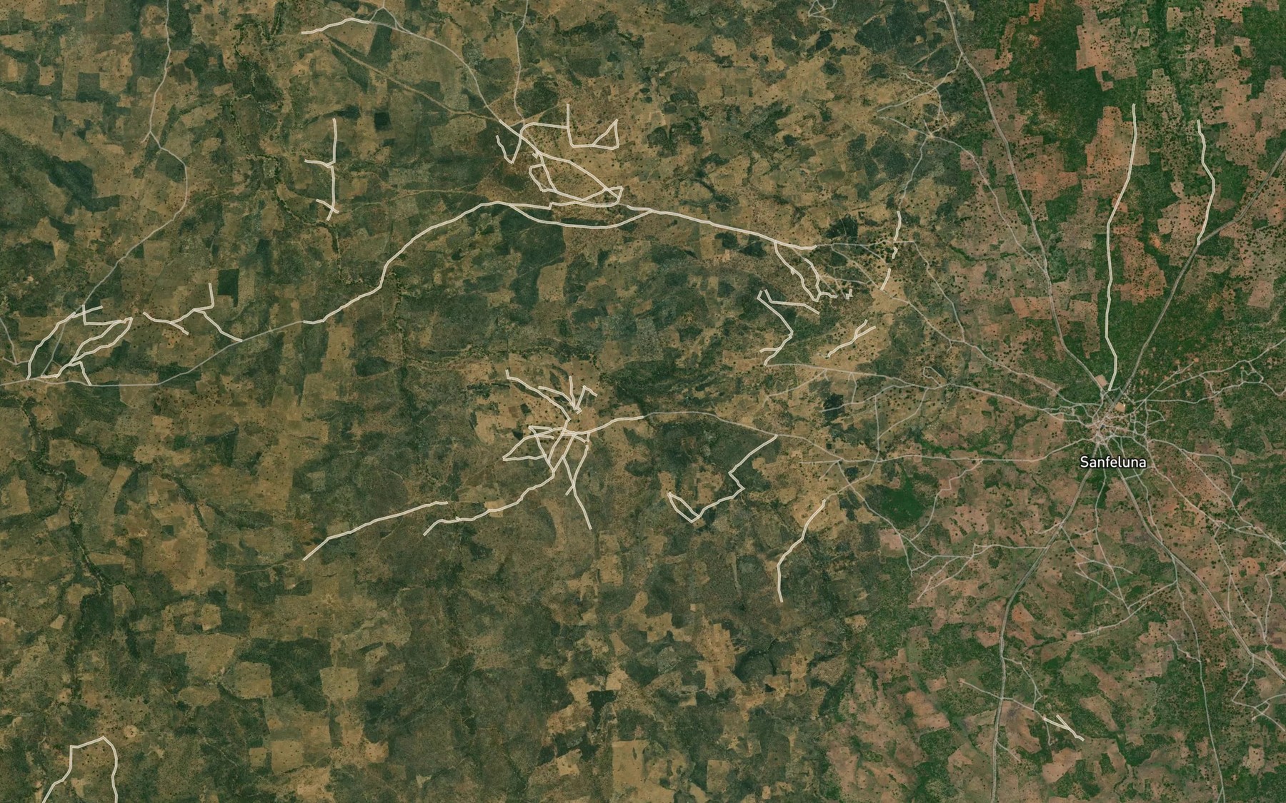 Satellite map of the River Wagana