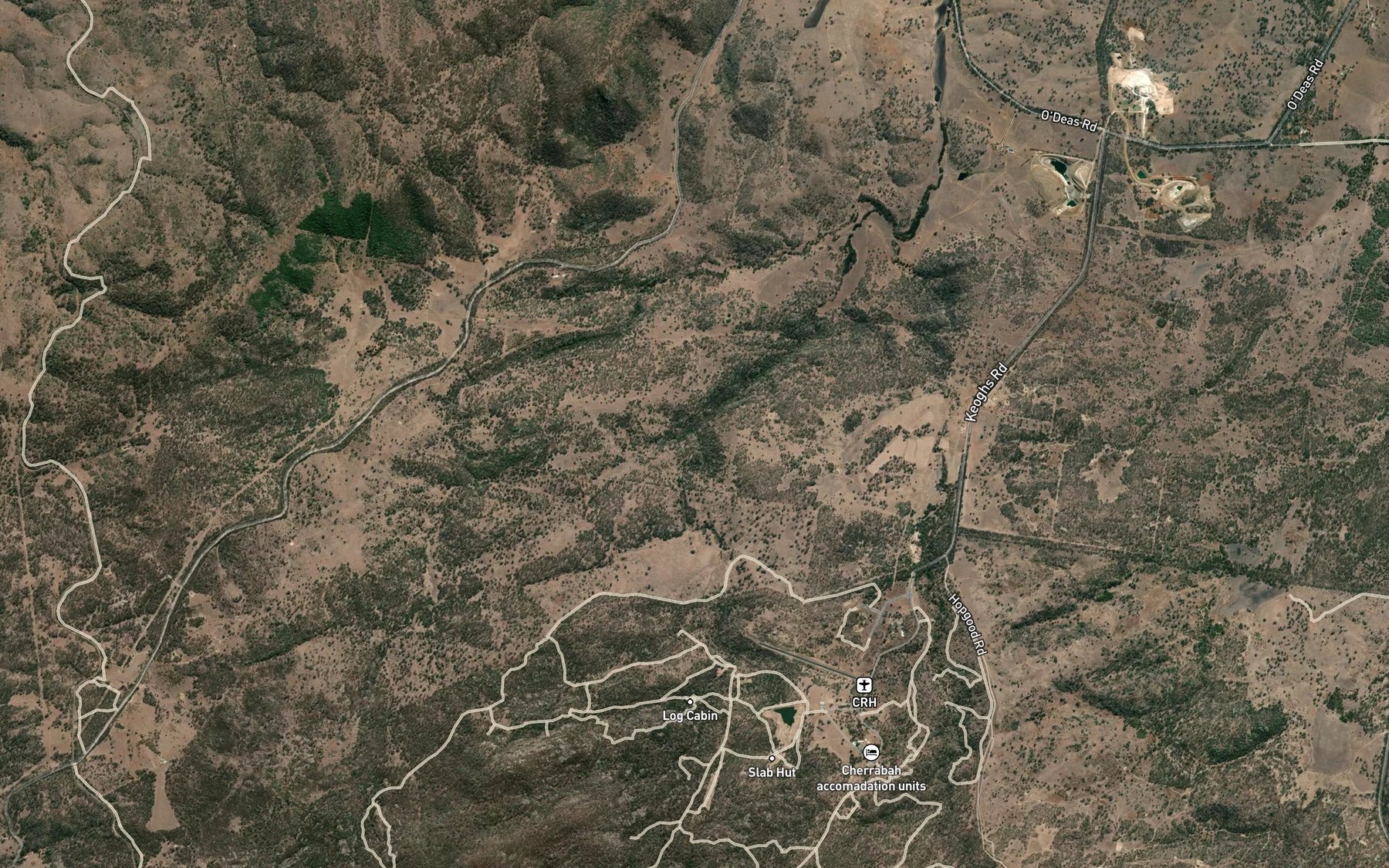 Satellite map of the George Falls