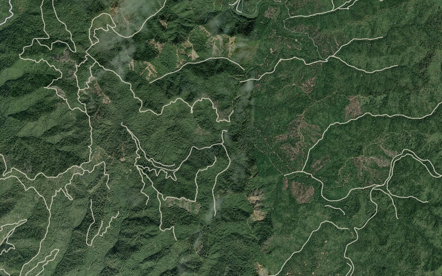 Satellite map of the South Fork Redwood Creek