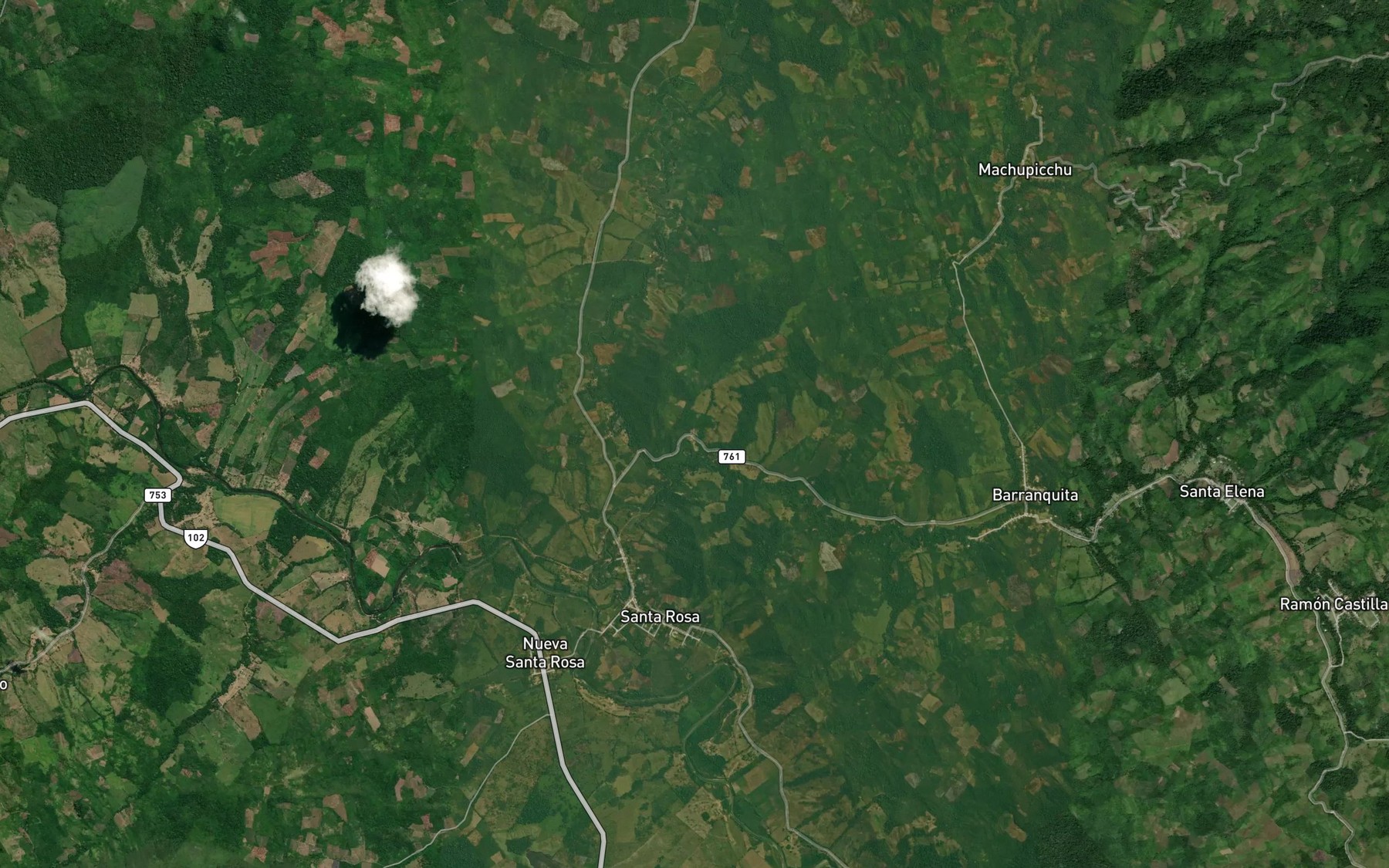 Satellite map of the Quebrada Talliauihui