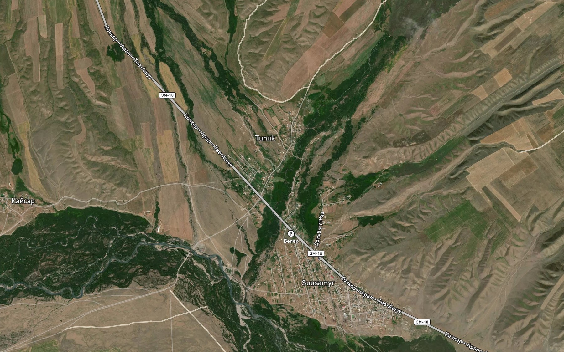Satellite map of the Charyya